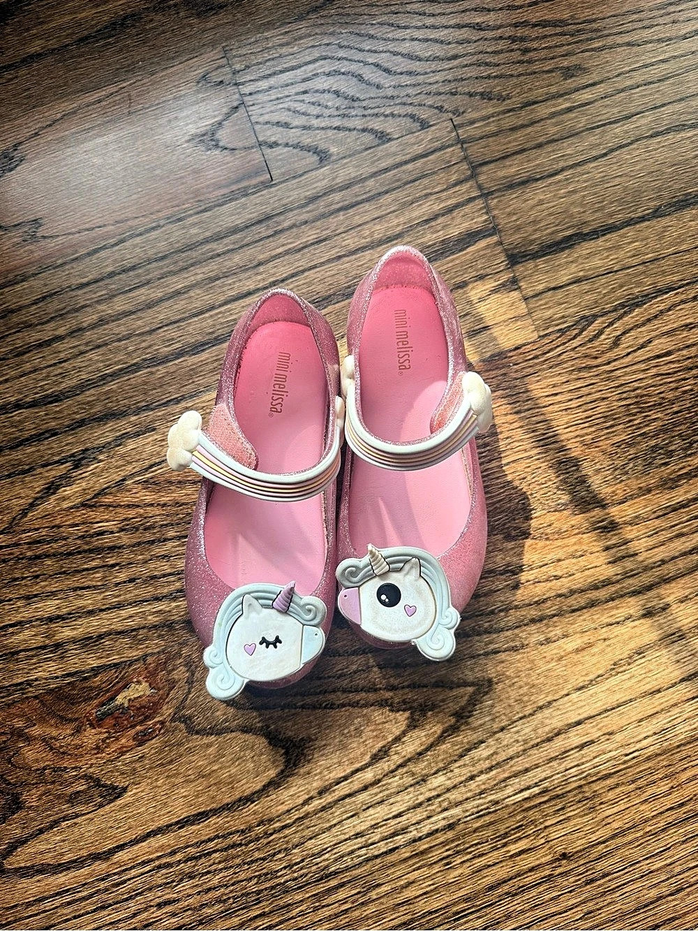 mini melissa Mini Ultragirl Unicorn Pink Mary Jane Shoes